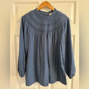 LOFT 3/4 sleeve blue blouse